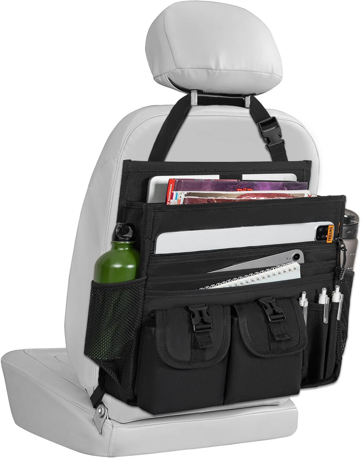 High Road SeatStash Car Front Seat Organizer For Driver And Office Storage With Tissue Holder And Divided Multipurpose Compartments - View #13