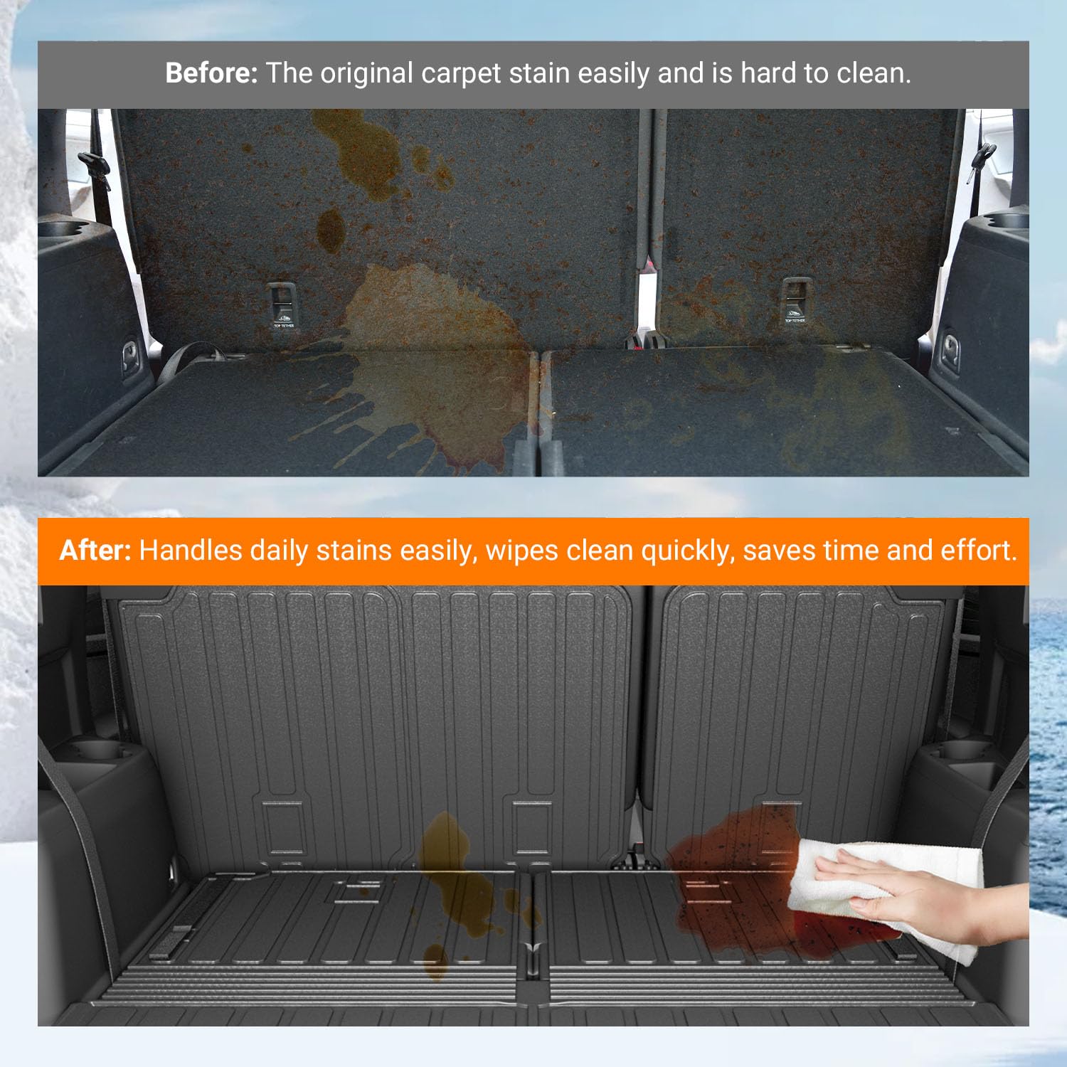Powoq Cargo Liner Compatible With 2018-2026 Volkswagen Atlas Cargo - View #7