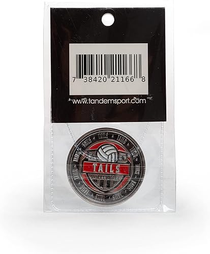 Miniatura 3 de Tandem Sport Moneda de voleibol Flip - Moneda deportiva con cabezas y colas para lanzamiento de monedas, equipo de árbitro de voleibol - Incluye 1