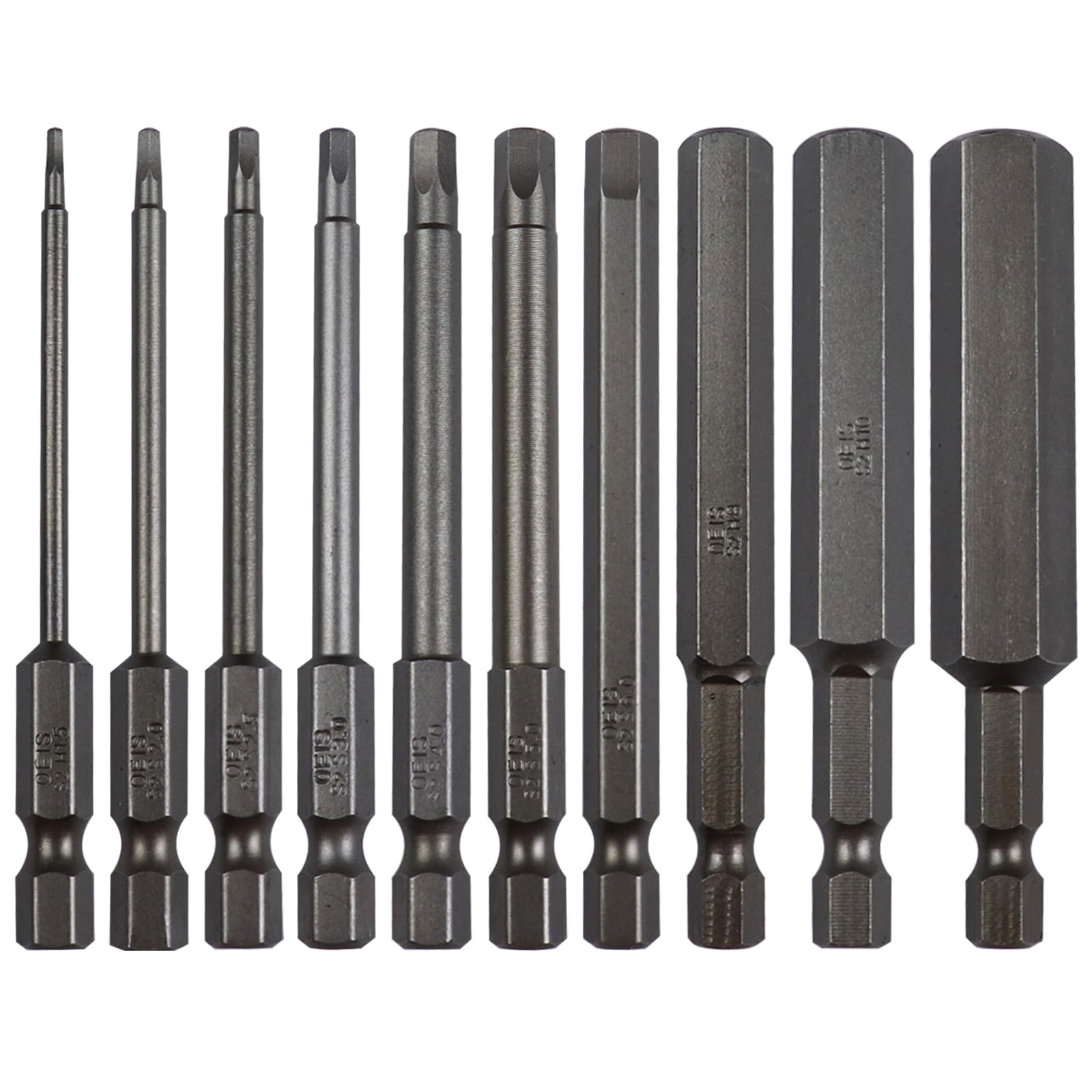 WONAIER Allen Wrench Drill Bit Set for Impact Driver Hex Bits Metric Screwdriver Bits Set S2 Steel Magnetic Allen Head Screwdriver 1/4” Hex Shank Bit