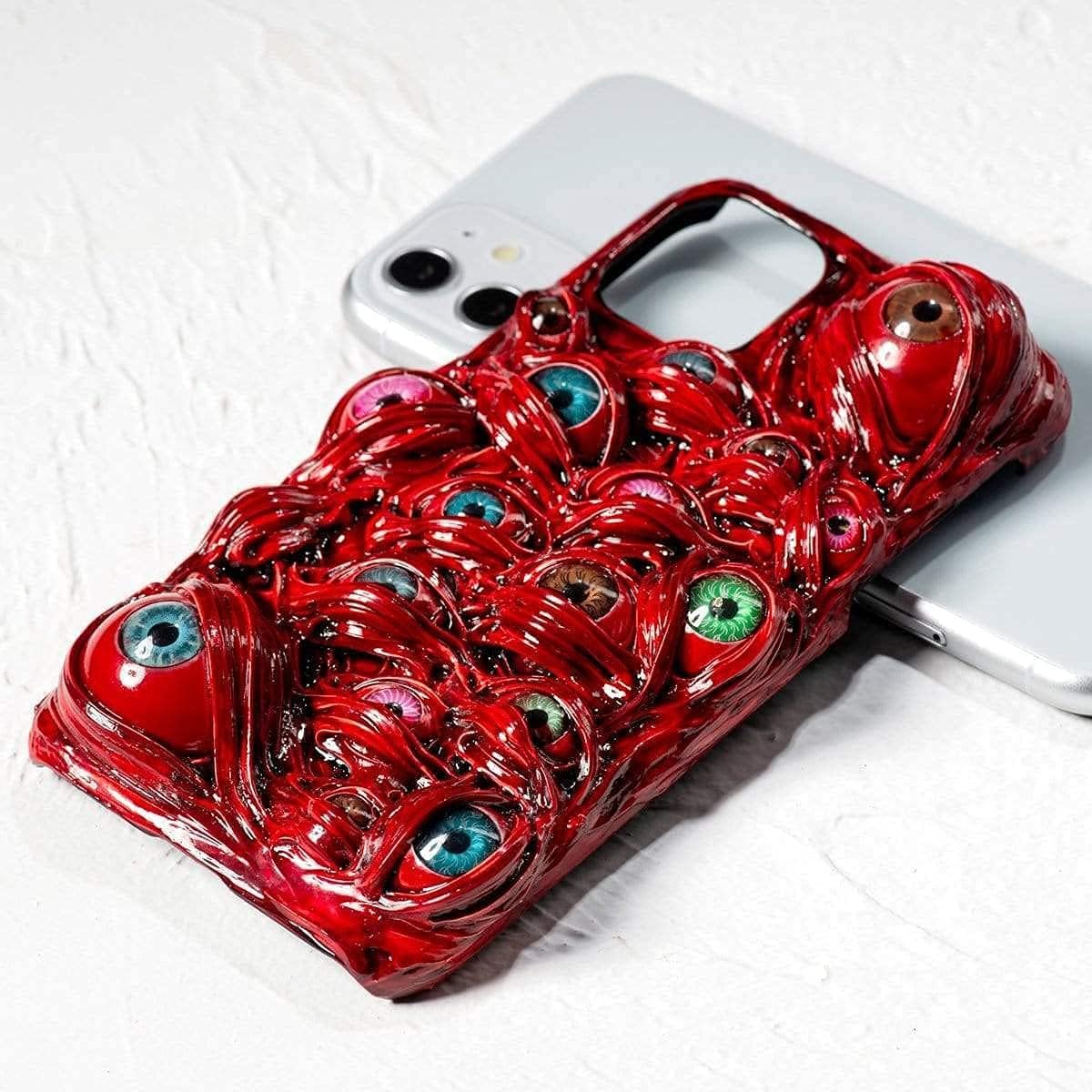 Techypop- Blood Eyeball 100% Handmade Designer Phone Case (Compatible with iPhone 14 Pro)
