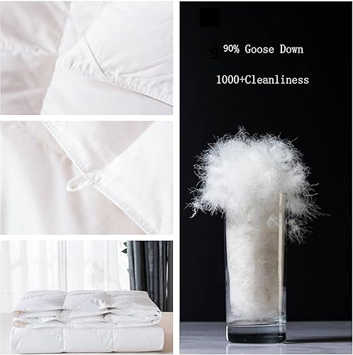 Miniatura 6 de Eastwarmth Edredón ligero 100% de plumón de ganso, manta refrescante para veranoclima cálido, funda 100% algodón, color blanco, tamaño