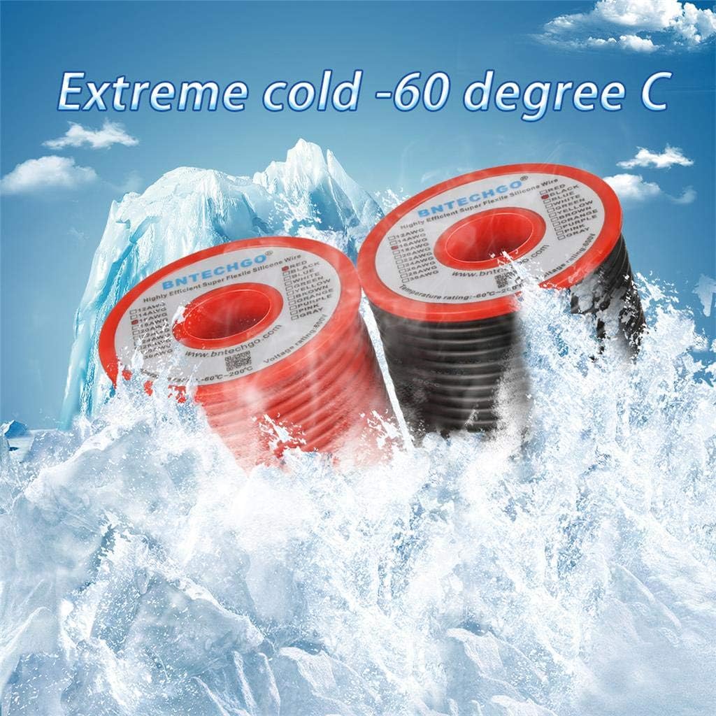 BNTECHGO 16 Gauge Silicone Wire Spool red and Black Each 50ft Flexible 16 AWG Stranded Tinned Copper Wire - Image 5