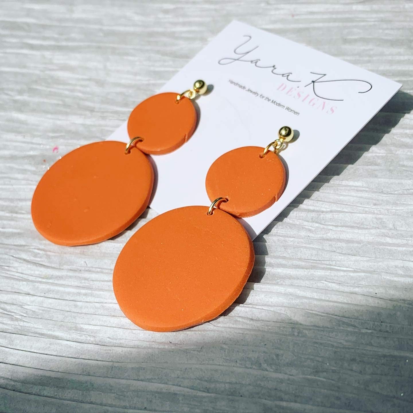 orange earrings