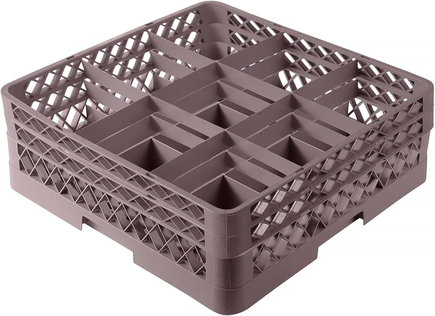 Commercial Cup Rack Heavy-Duty Countertop Organizer for Restaurants, Bars & Cafes Space-Saving Durable Dishwasher Drying Rack Rack (Grey, 36 Compartments with 2 Extenders)