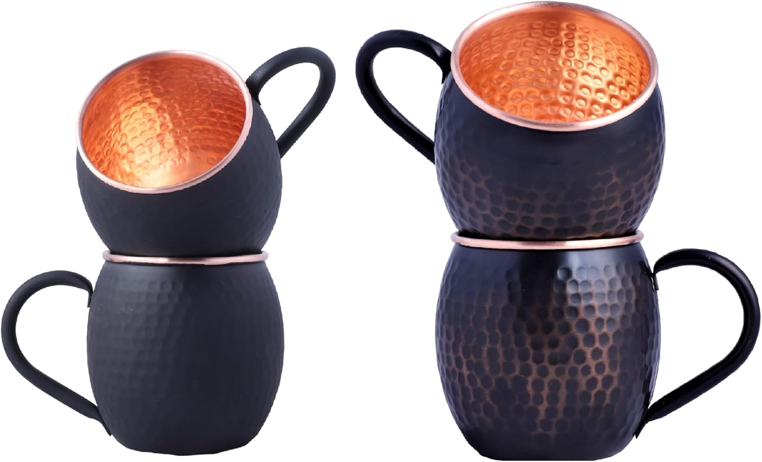 STAGLIFE Moscow Mule Copper Mugs for Men, 16 Oz [Set of 2] + 20 Oz [Set of 2]