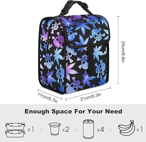 Miniatura 2 de Bolsa de almuerzo portátil de viaje, bolsa de aislamiento térmico, bolsa de comida de pícnic de gran capacidad, compatible con cannabis, marihuana,