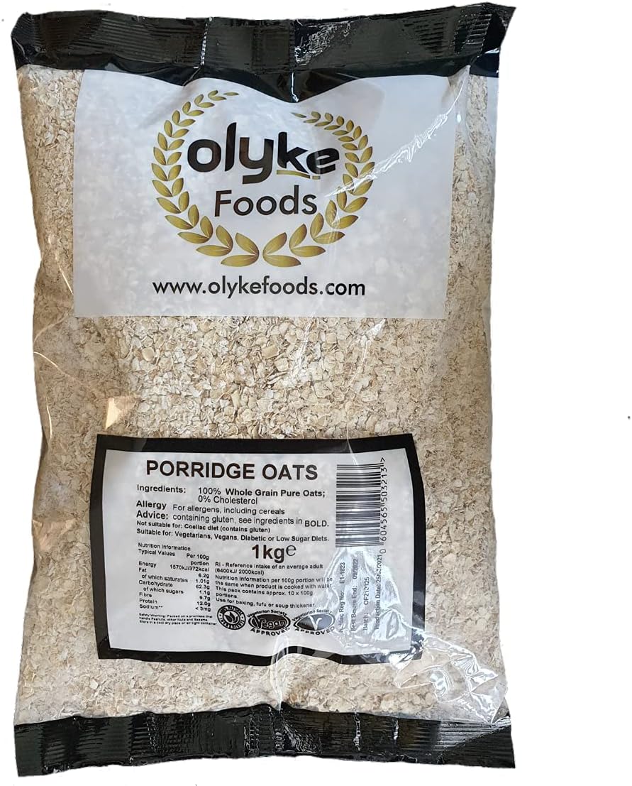 Porridge Oats 1kg | 100% Pure Oats | Free UK Mainland Delivery | OlykeFoods.com