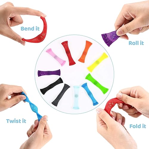 Miniatura 3 de Vanblue Juguete para ansiedad, 10 unidades, malla de mármol, sensorial, para aliviar el estrés, para niños y adultos, TDAH, añadir autismo