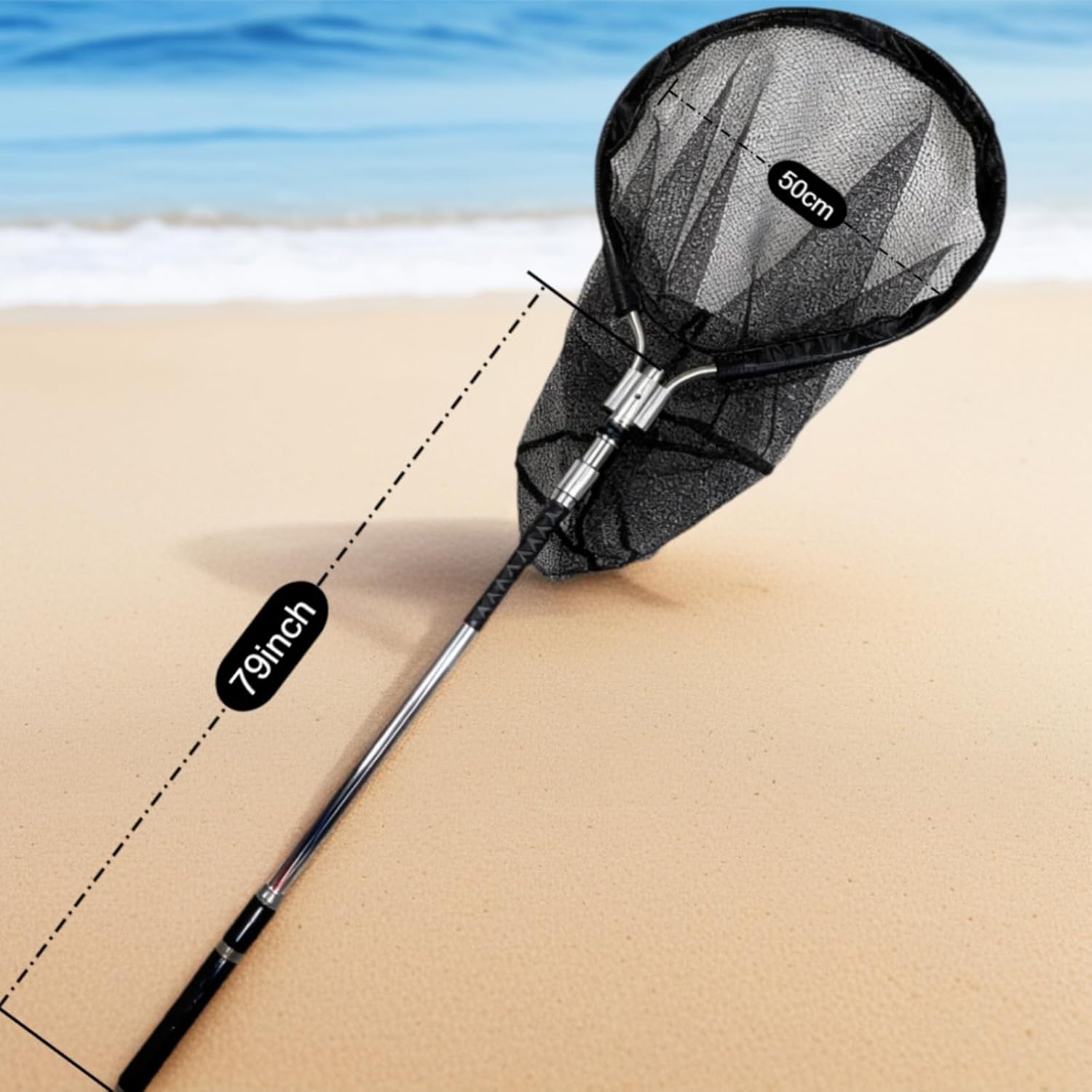 Stainless Steel Heavy-Duty Landing Net - Ultra-Strong, Rustproof & Durable for Freshwater/Saltwater/Tournament Fishing | Must-Have Gear for Anglers