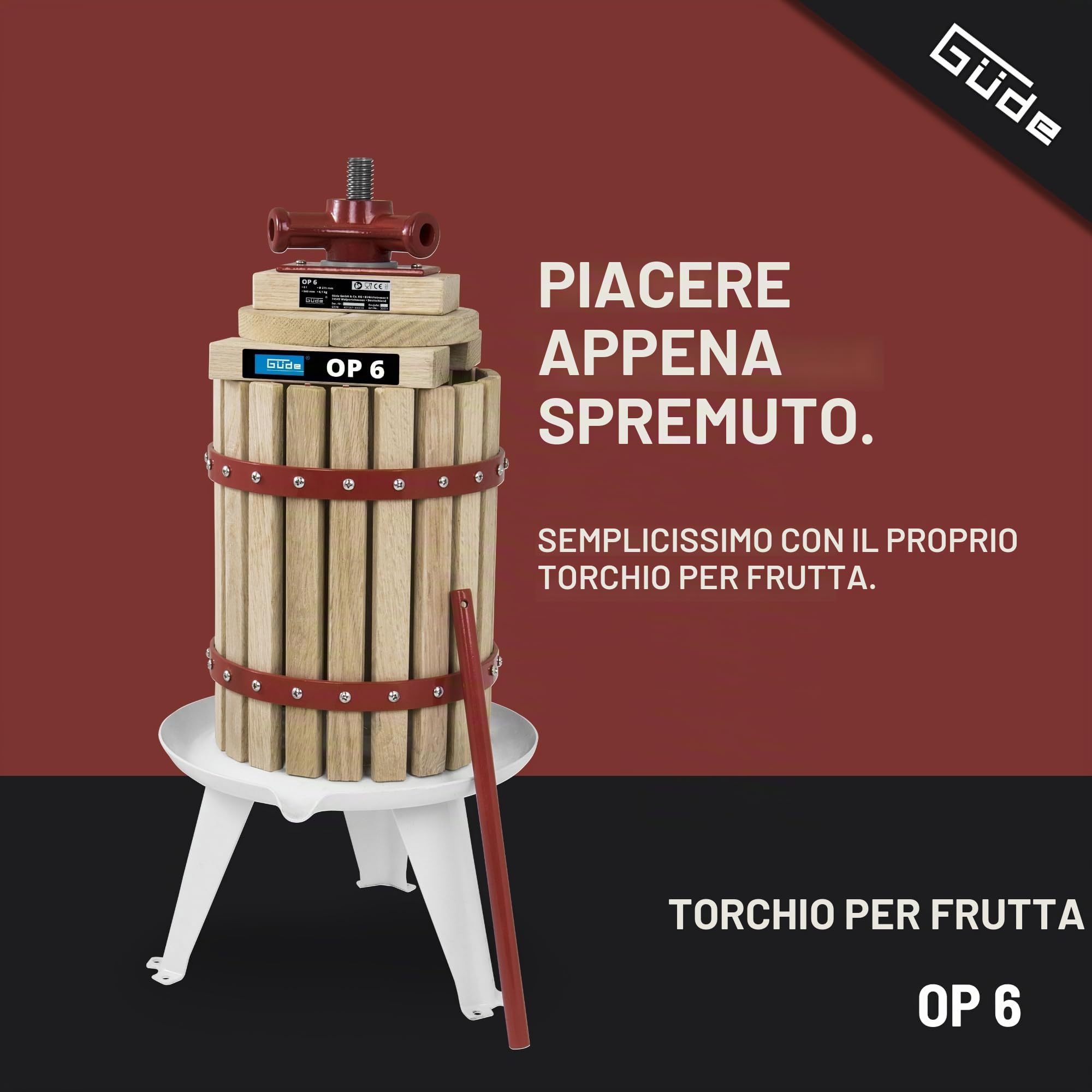 Güde, Pressa per frutta e bacche, 6 liti