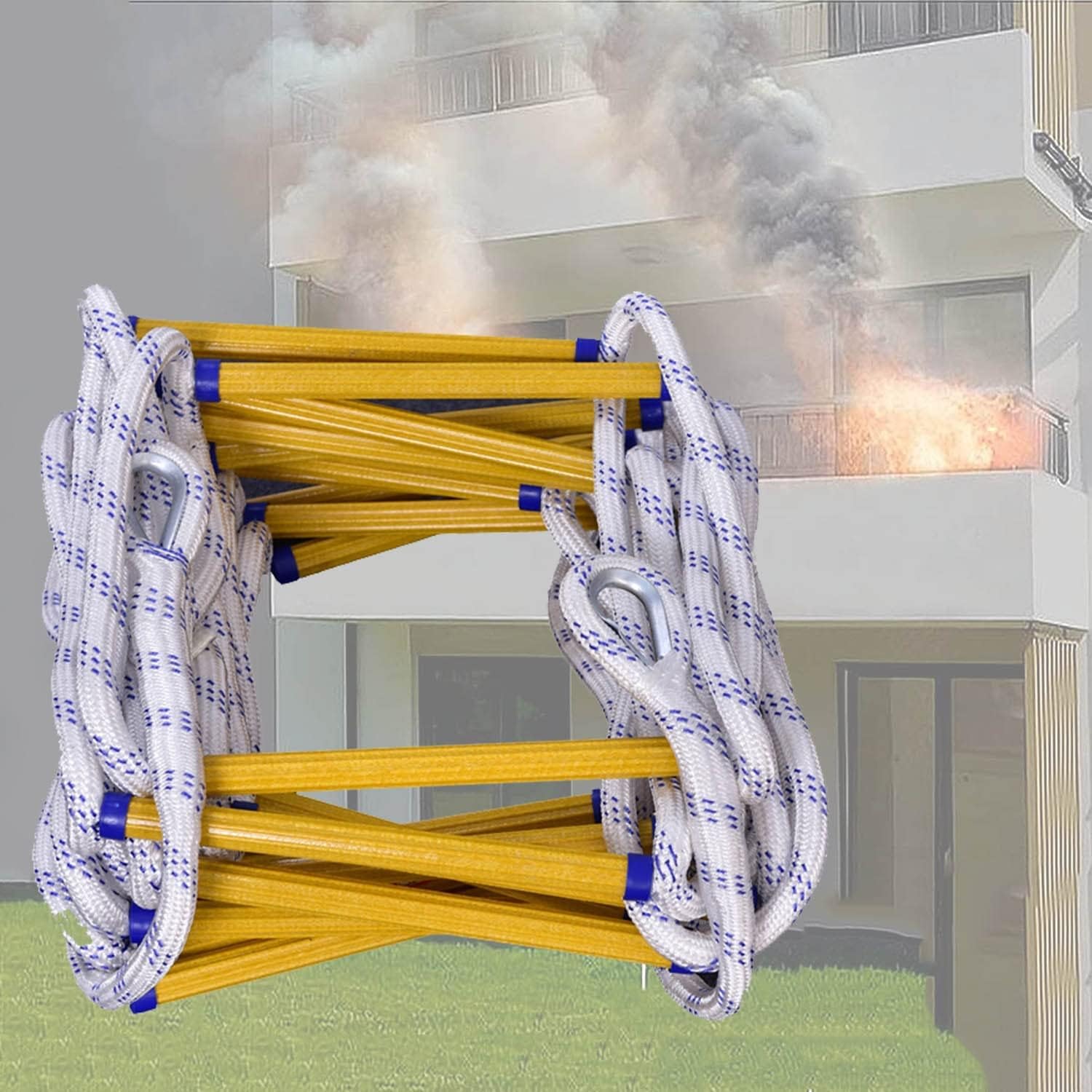 Échelle de secours d'urgence de 15m pour fuir un incendie par la fenêtre