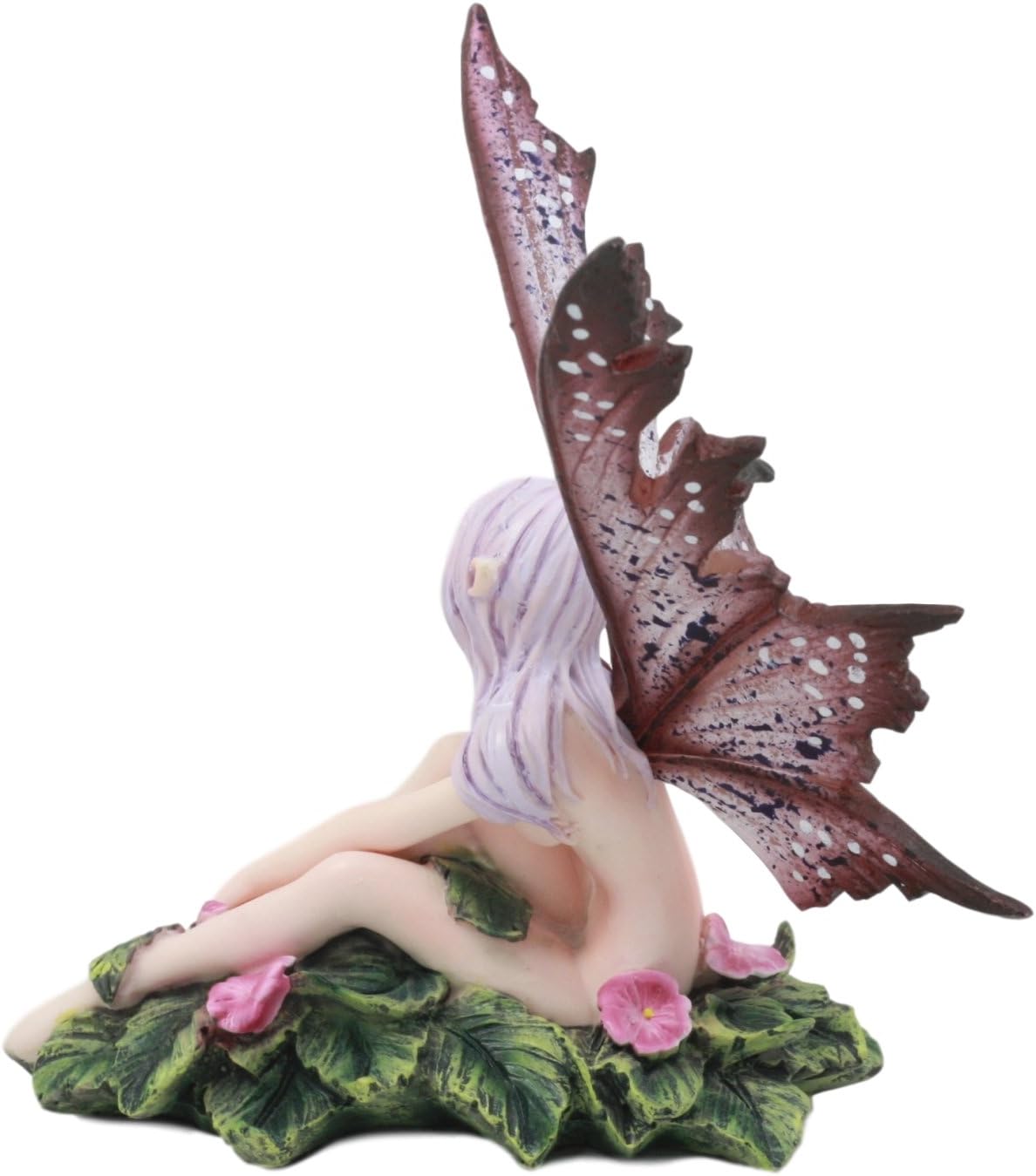 Ebros Amy Brown Whimsical Anemone Pink Flower Garden Fairy Figurine FAE Magic Statue Fantasy Collectible 4.75" Tall
