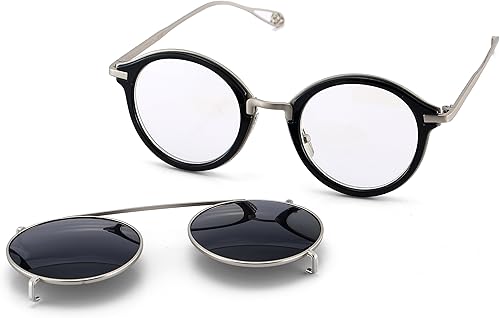 Miniatura 3 de Dollger Double Lens Flip up Clip On Sunglasses Steampunk Style and Round Purple red Glasses for Men Women