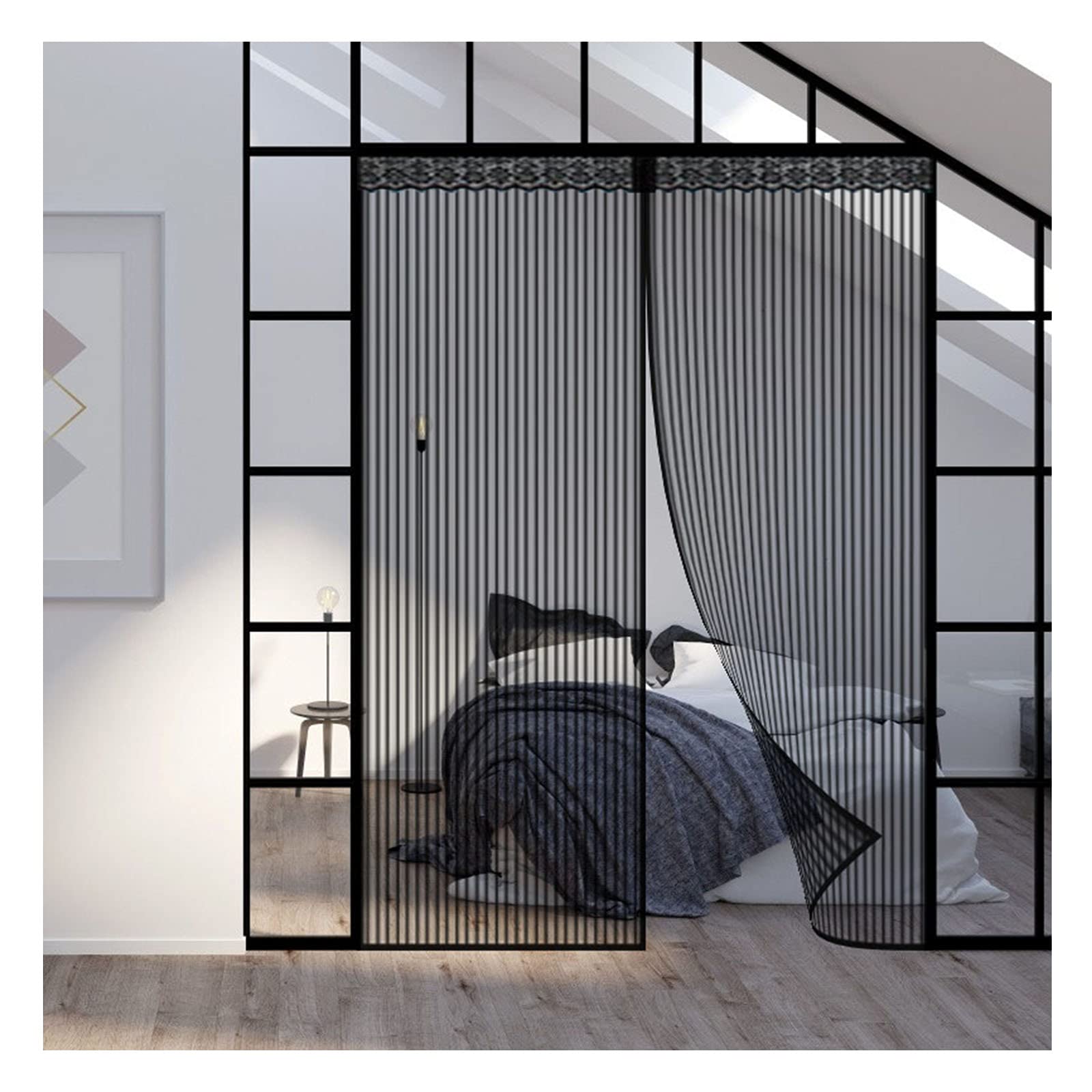 Magnetic Fly Screen Door,130x190cm Anti Mosquito Fly Curtain Door Screens Nets,Summer Ventilation Keep Away from Mosquitoes Insects Shuts Automatically