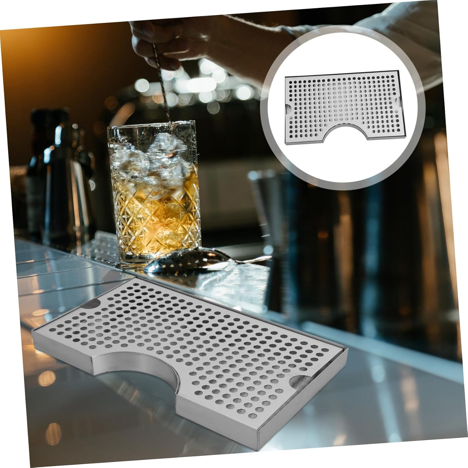 Stainless Steel Drip Tray for Kegerators Easy to Clean Drip Catcher for Beer Dispensers Prevents Leaks and Keeps Floors Dry for Home Bars and Parties