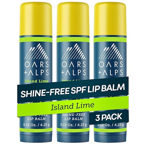 Oars + Alps Protector solar para labios, bálsamo labial SPF 18, protector solar sin brillo para labios, infundido con vitamina E y manteca de