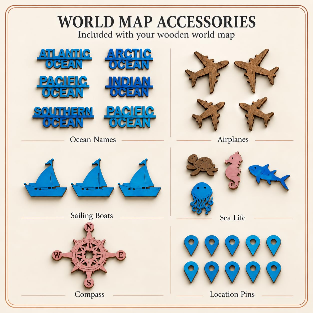 3D Wooden World Map Wall Decor - Travel Gift -9 3D Wooden World Map Wall Decor - Travel Gift -9