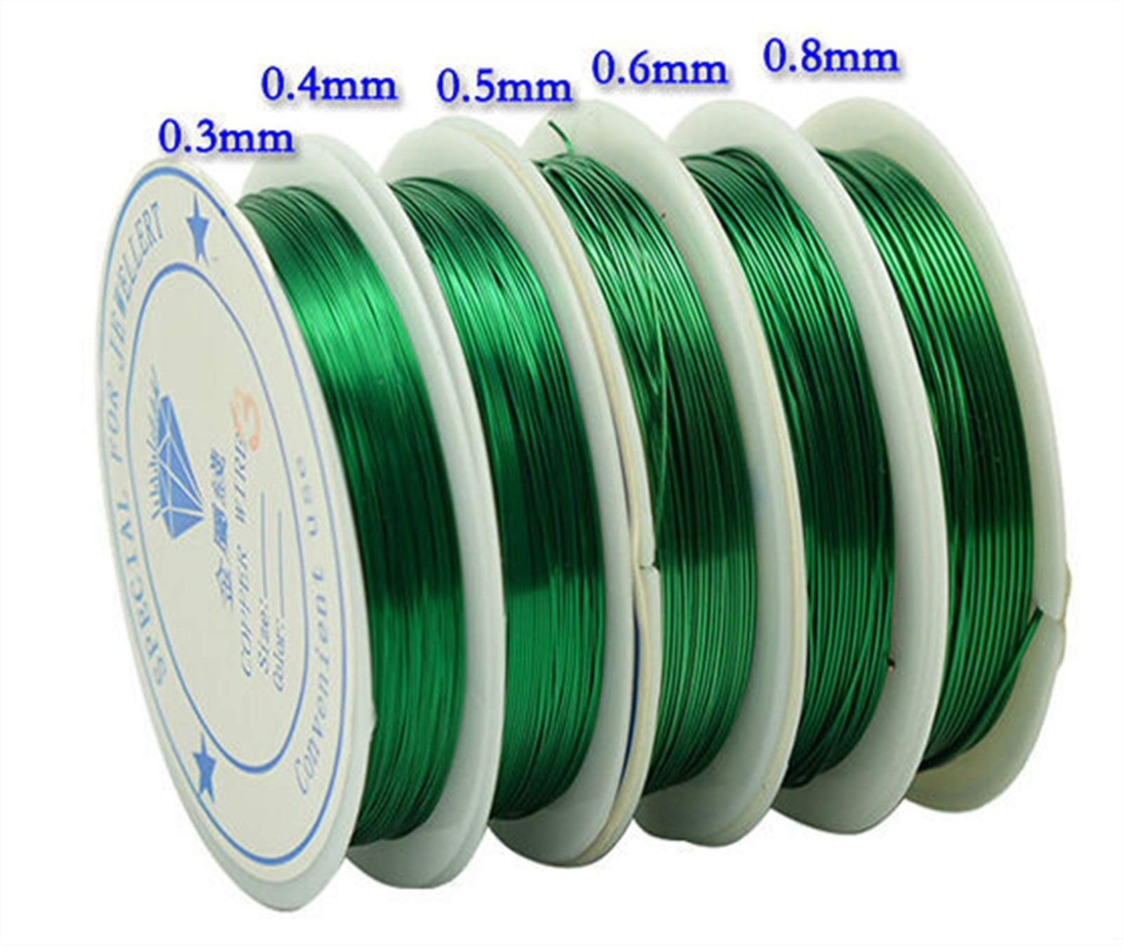 Amazon.co.jp: Lcuihong-銅線 銅線0.25-1.0 mm緑銅色、1ロール2.5