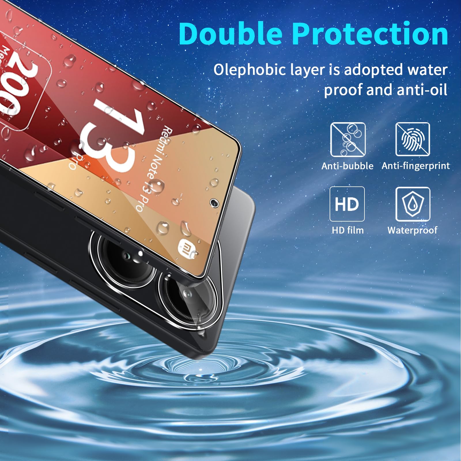 VETRO TEMPERATO 3MK Pellicola Protettiva in ARC+ per Sony Xperia XA2 Anti-Impronte