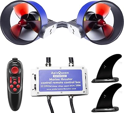 ApisQueen U5 Set 12~16V Brushless Underwater Thruster 5KG Thrust Brushless Motor with Bi-Directional Control ESC for ROV/RC Boat/Underwater Vehicle