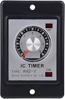 BERM Time Relay, Electronic Relay Switches Timer Delay Timer AH2-Y 6S 220V, Delay Control Accuracy ≤0.6%±0.05 Seconds, Plastic