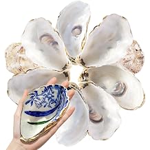 JQAQJU 30PCS Concave Large Oyster Shells for Crafts 5-6Inch, Oysters Shell