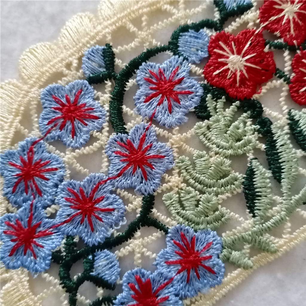 Dress Appliques Embroidery Flower Sewing Collar Patches Lace Appliques for Evening Gown Bridals Dress Sewing Neckline
