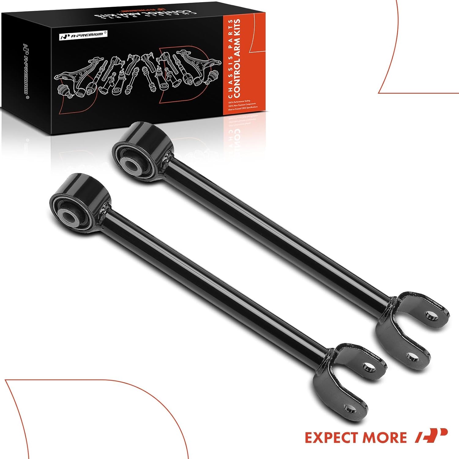 A-Premium 2 x Rear Upper Control Arm, with Bushing, Compatible with Dodge Journey 2009-2010, Avenger 2008-2010, Chrysler Sebring 2007-2010