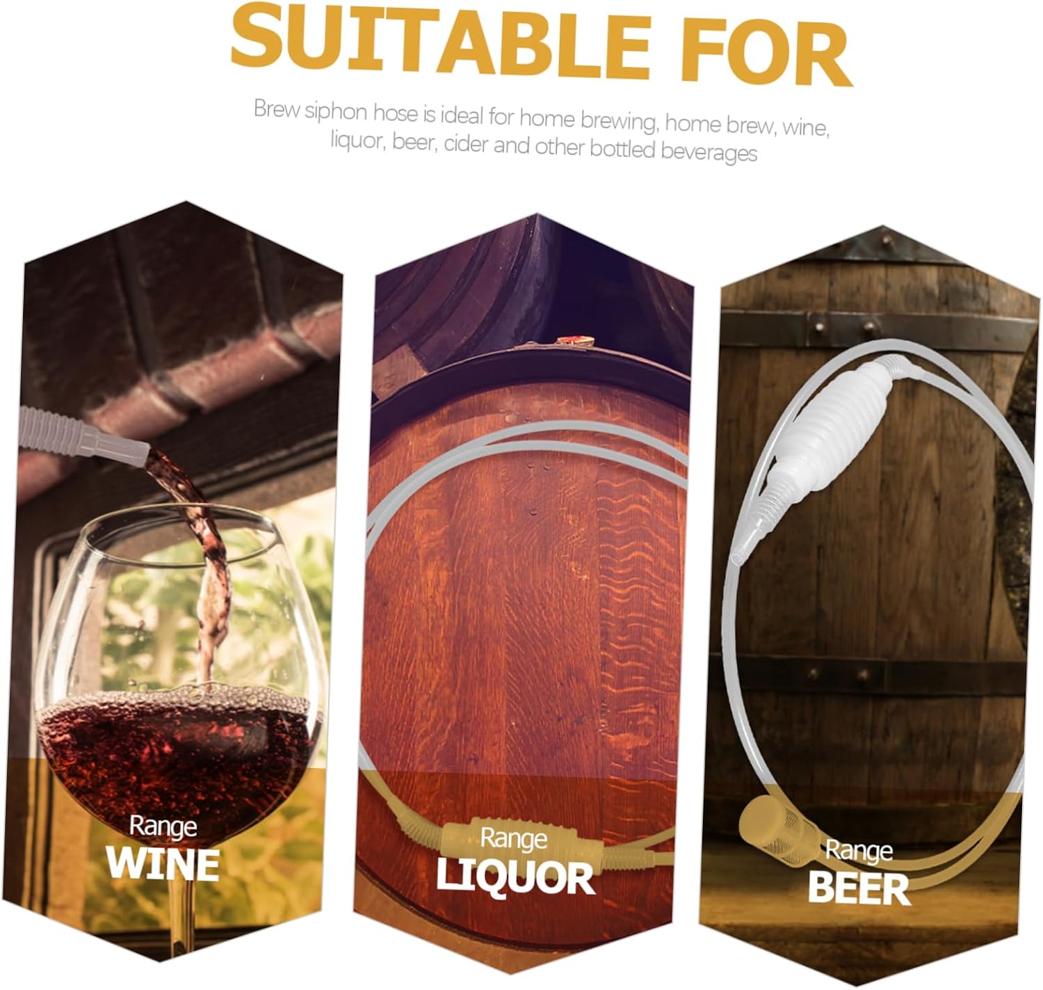 Siphon Tube Hose Filter for Wine Making Soft Reusable Siphon for Liquids