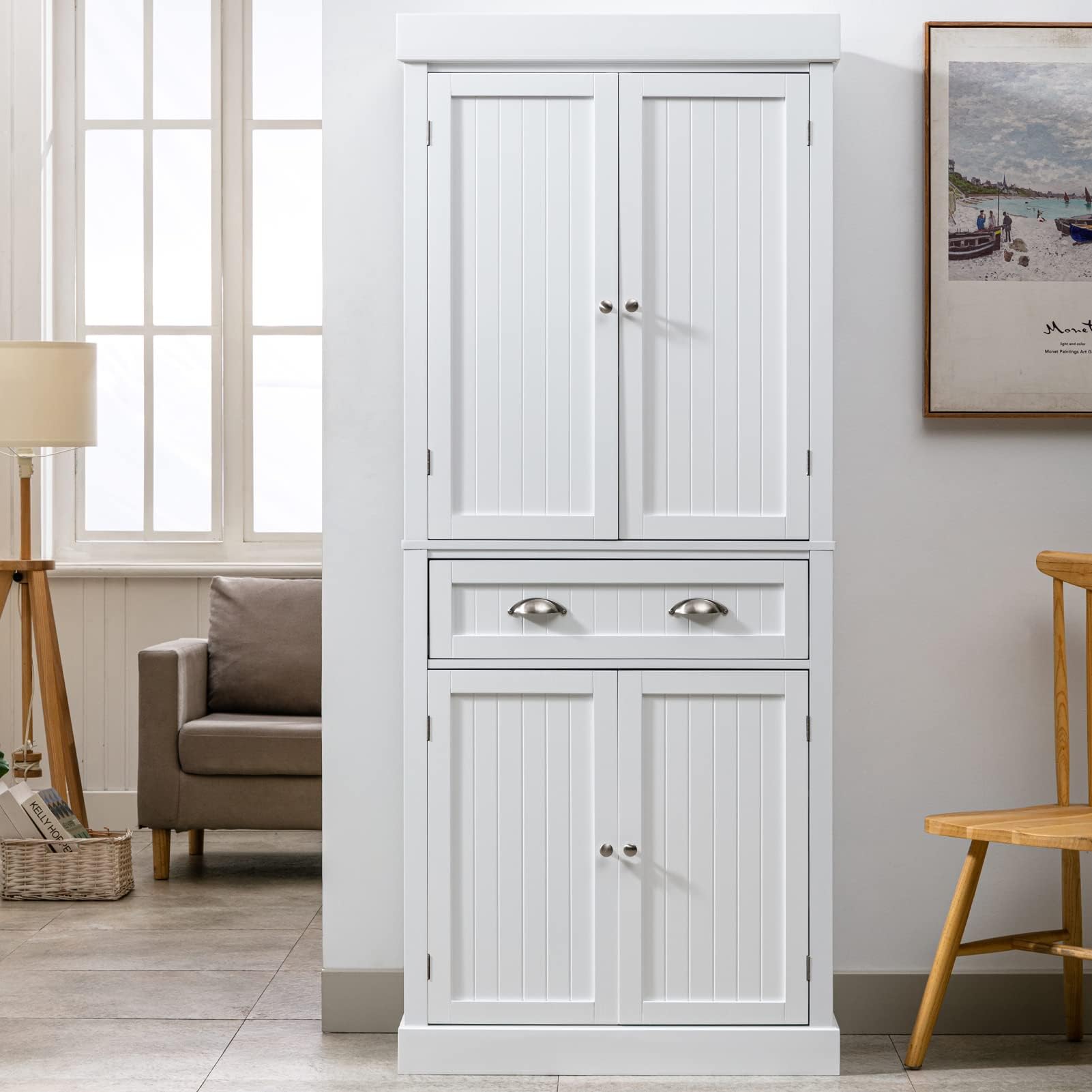 Gitua 72" Freestanding Kitchen Pantry Storage with