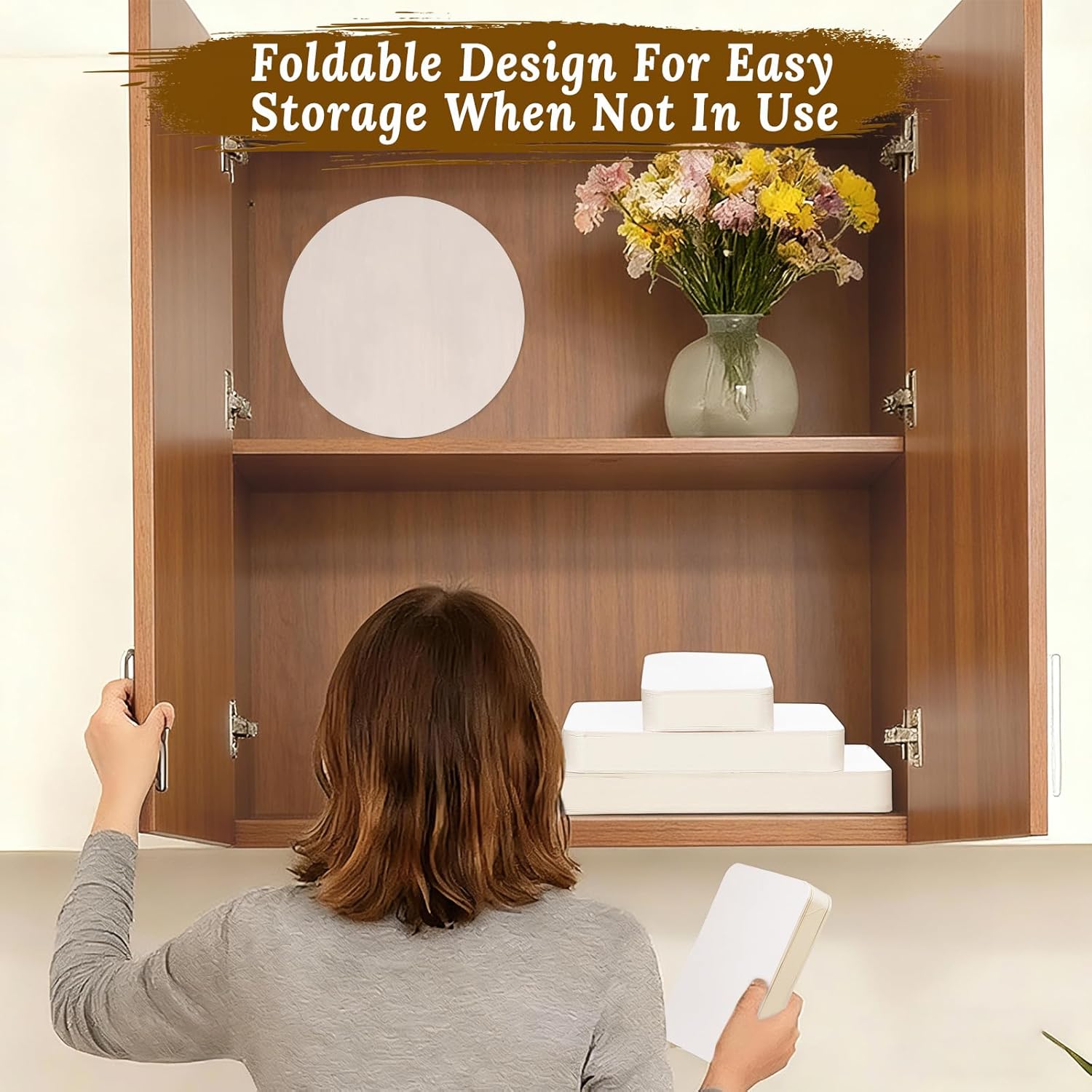 8Pack Buffet Risers Display Stands Foldable Food Risers for Buffet Table Tall Cake Cupcake Stands Cardboard Cylinder Stand Dessert Table Display Set for Catering Jewelry Wedding Party Decor (White)