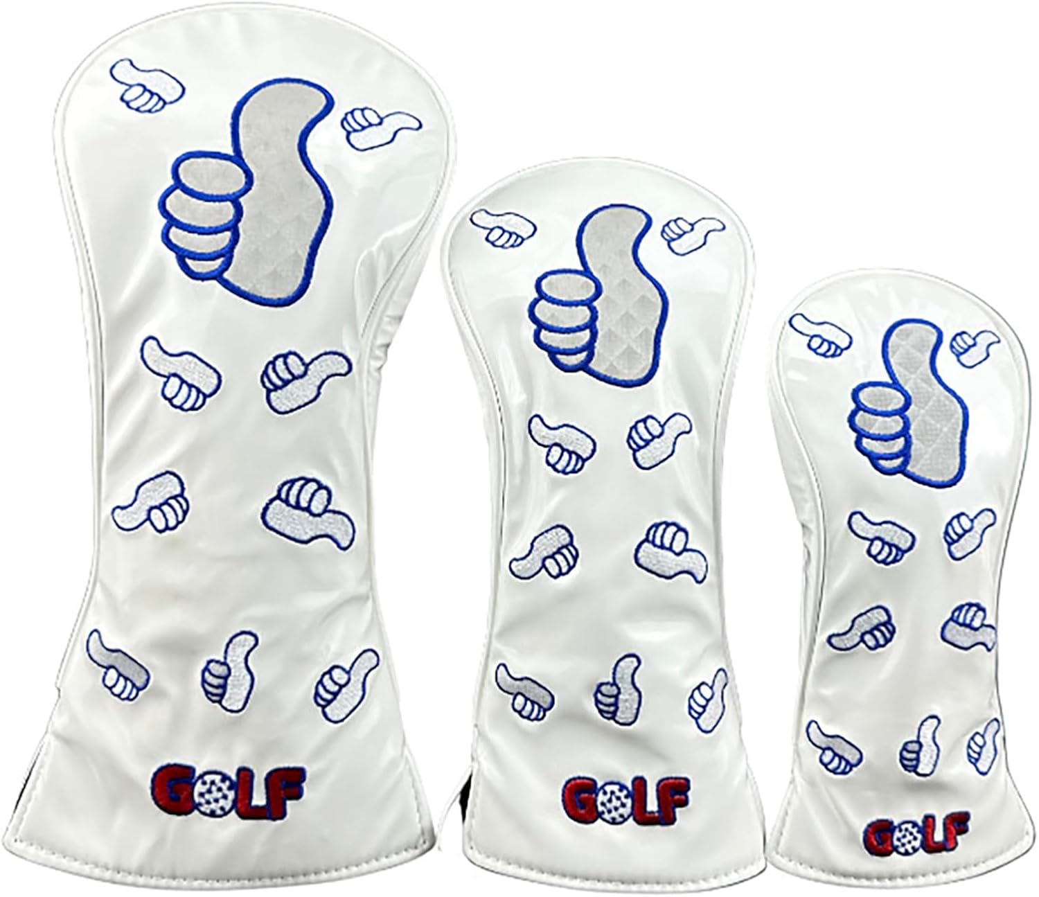 Waterproof Golf Head Cover Thumb Embroidered Stylish Protective Sleeve for 1 3 5 UT Woods