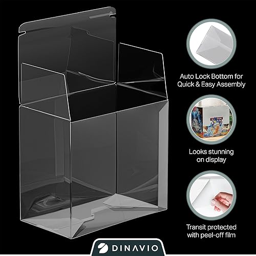 Miniatura 4 de Paquete de 5 protectores de plástico PKMN Booster Box - Protectores de exhibición de cajas de refuerzo compatibles con cajas de refuerzo PKMN