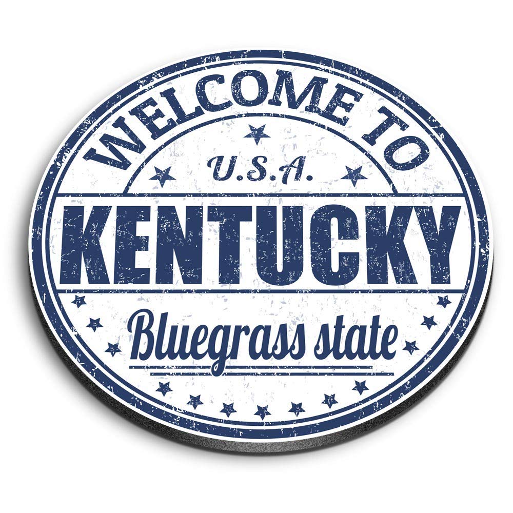 1 x Round MDF Magnet - Welcome To Kentucky USA Travel 6124
