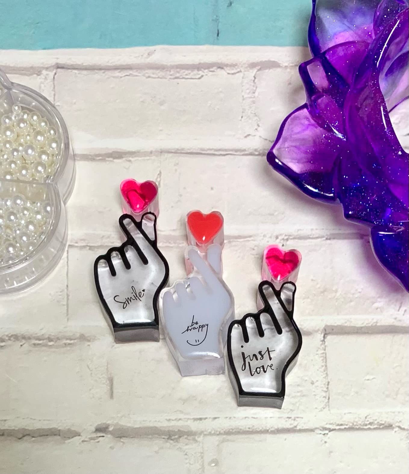 指ハート♡シリコンモールド Amazon.co.jp: 指ハート シリコンモールド レジンモールド