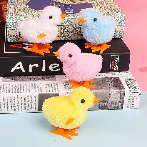 Miniatura 4 de Juguete novedoso de conejito y pollito saltador, juguete de cuerda para niños pequeños, adultos, cesta de caza de huevos de Pascua, rellenos