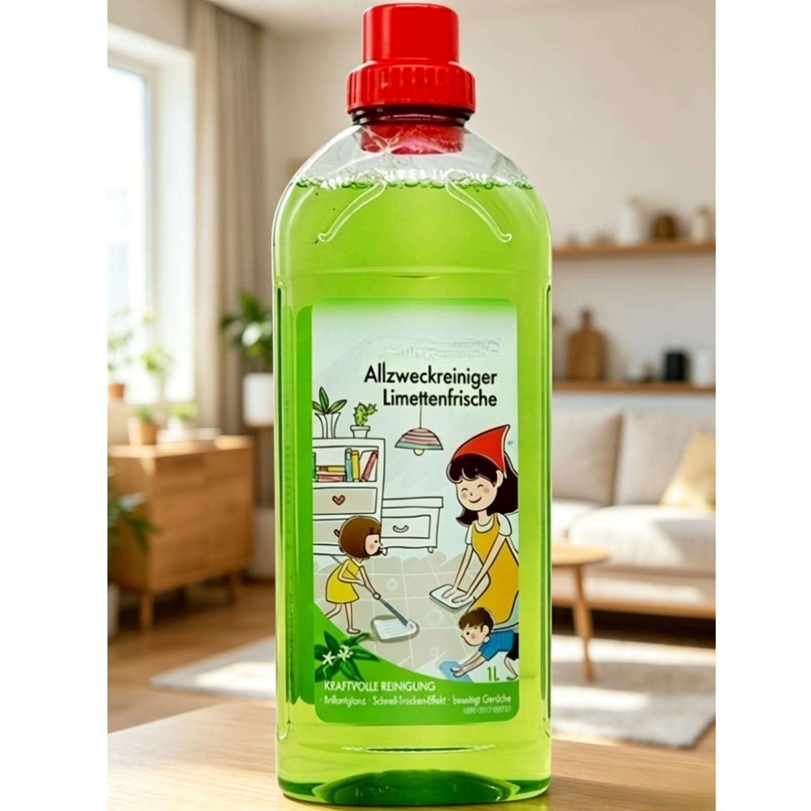 2 Stück/1L Allzweckreiniger, Schnelltrocknender Fliesenreiniger, Kehrzubehör, Staubsauger-Reinigungsflüssigkeit