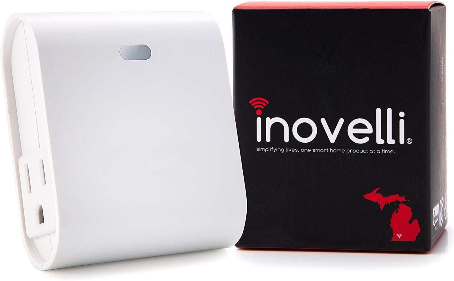 Z-Wave Plug w/Built-in Z-Wave Repeater | Combines a Z-Wave Outlet & Range Extender in 1 Module | On/Off Z-Wave Switch (Appliance) works with SmartThings, Wink (UL Listed, Zwave Plus Cert) | Inovelli