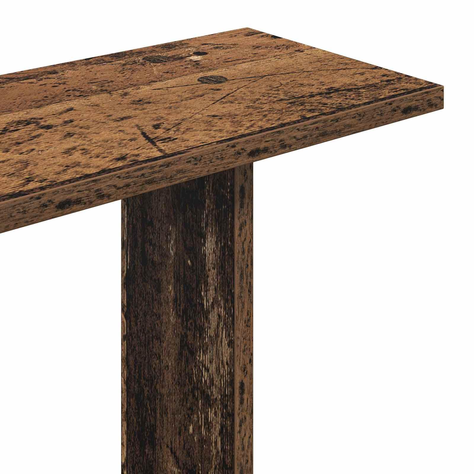 Scaffale da parete in legno anticato, 80 x 15 x 50,5 cm, con 4 scomparti, per libri e decorazioni, moderna mensola da parete per soggiorno