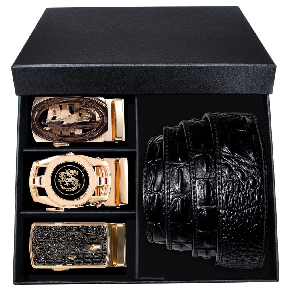 Ceinture homme automatique réglable en cuir pour en finir avec les ceintures trop serrées