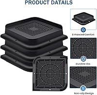 Vista 3 de Elevadores de cama de 1 pulgada resistentes, elevadores de muebles para cama, escritorio, mesa, sofá, sofá, elevadores de cama de gran