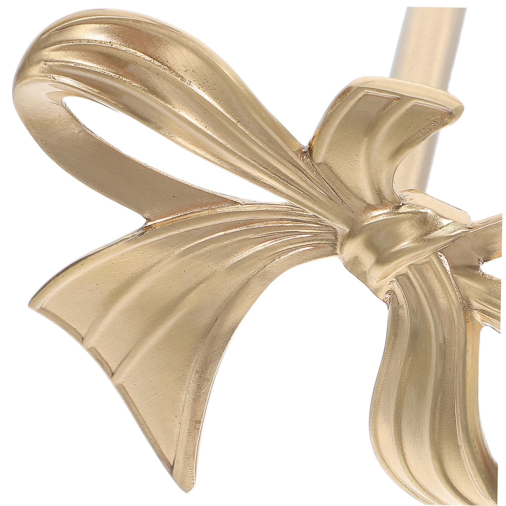 ULTECHNOVO Porte-Rideaux Laiton Doré à Nœud Décoratif Supports Muraux Métalliques pour Rideaux Crochets Multifonctions pour Chambre Bureau et Salon