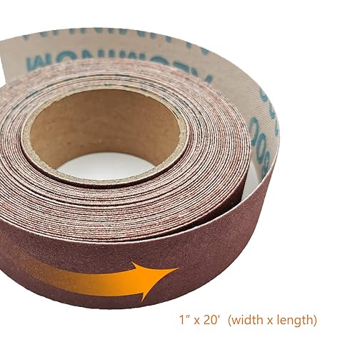 Miniatura 5 de Rollo de papel de lija de 1 pulgada x 20 pies, varias opciones de grano fácil de recortar, mínimo desperdicio, buena elección de papel de lija para