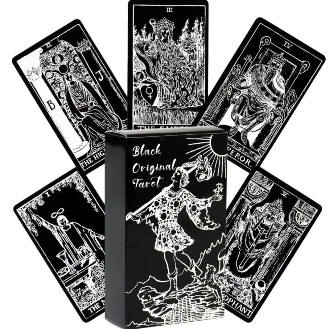 Amazon.co.jp: Black Original Tarot Cards Monotone Stylish