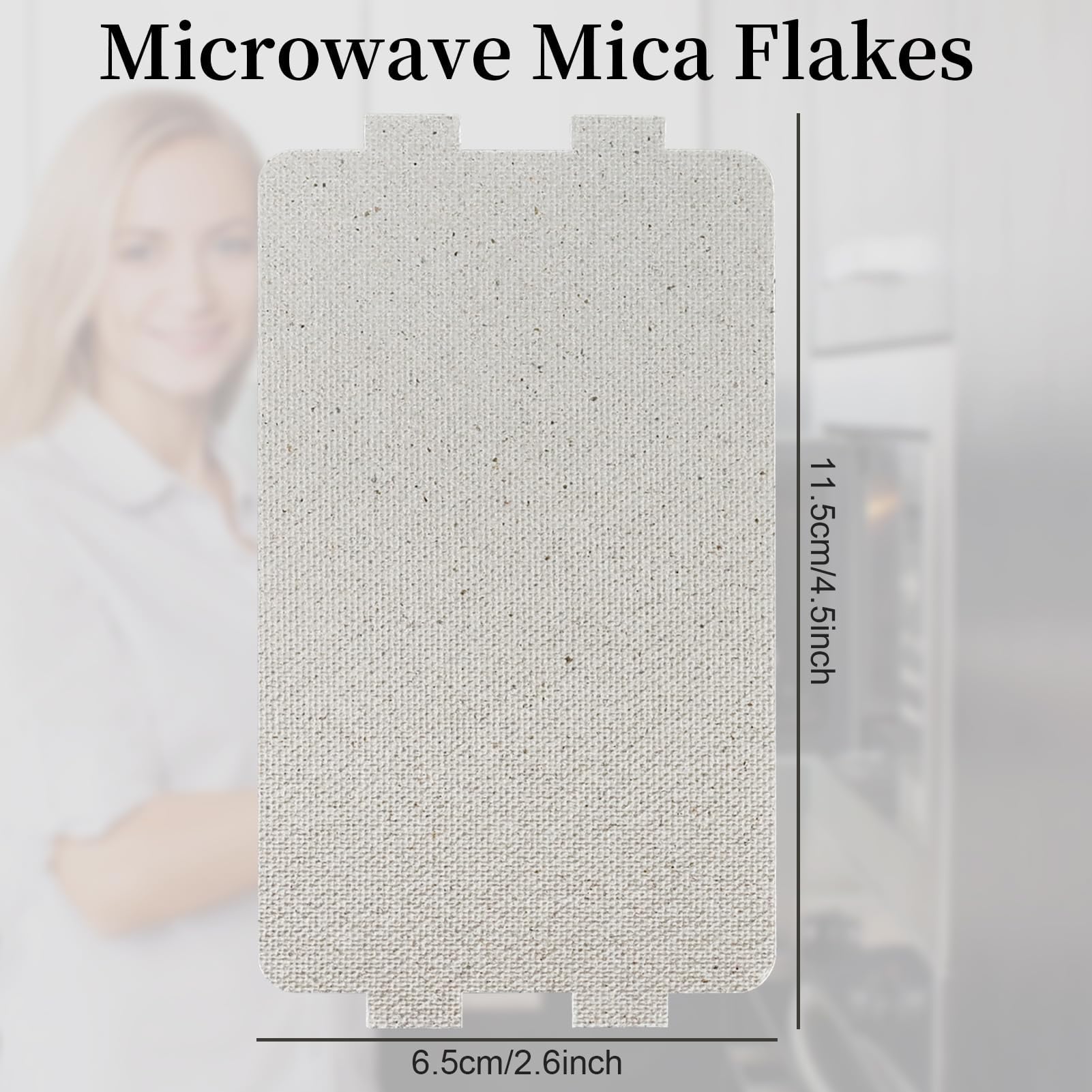 Plaques Mica Micro-Ondes - Lot De 6, 11.5x6.5cm, Résistance Haute Température, Remplacement Facile
