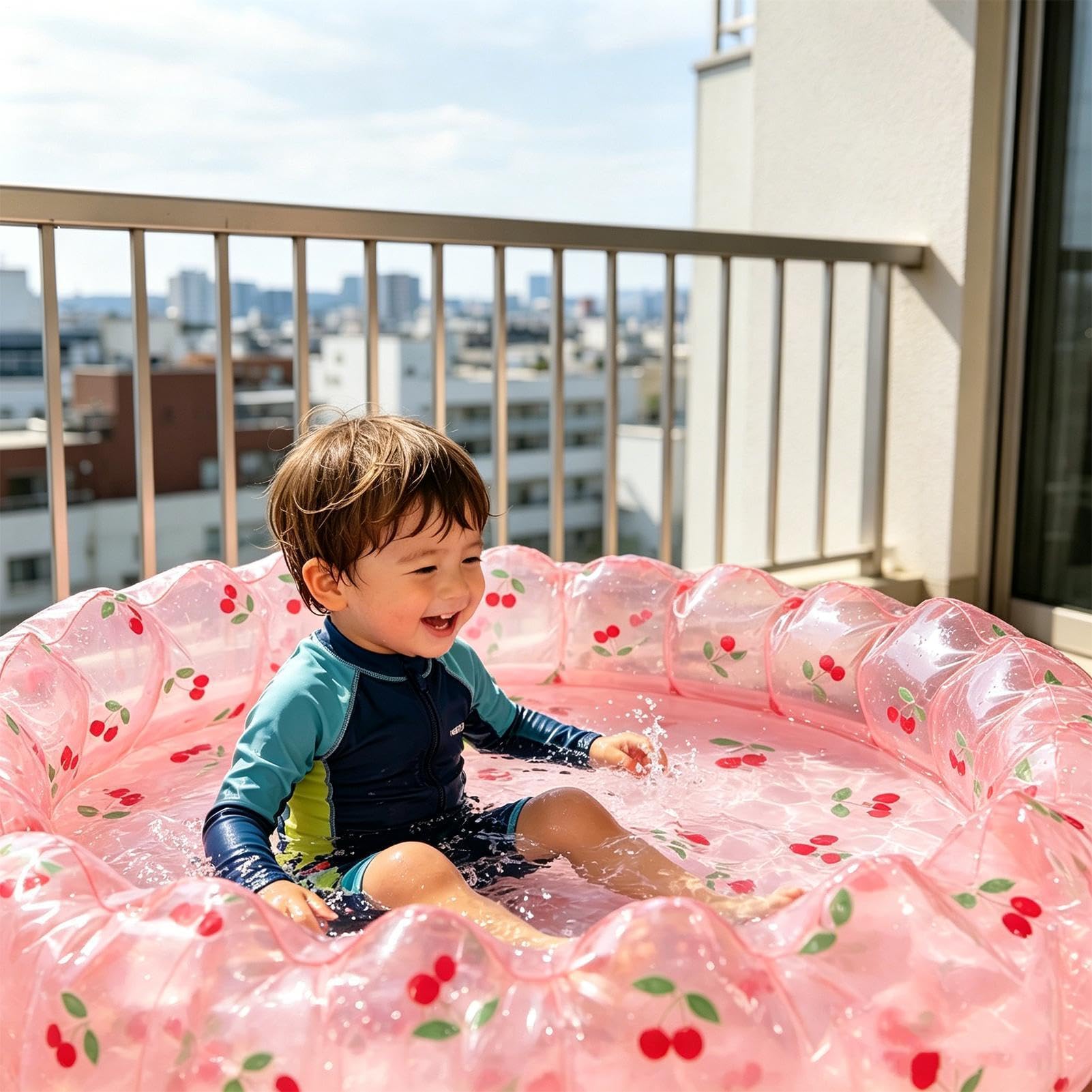 Pataugeoire gonflable pour enfant - Petite piscine familiale mer