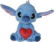 Simba Disney Stitch Holding Love Heart 25cm Plush soft toy gift for kids and adults, Valentines Day Gift, from 0 years
