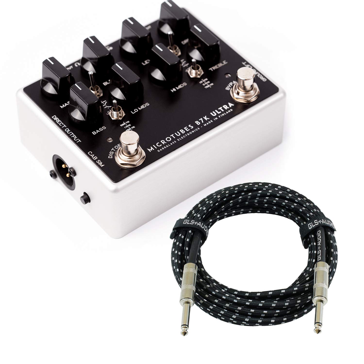 Darkglass Microtubes B7K Ultra V2 Bass Preamp, GLS Audio 20FT Guitar Instrument Cable Bundle