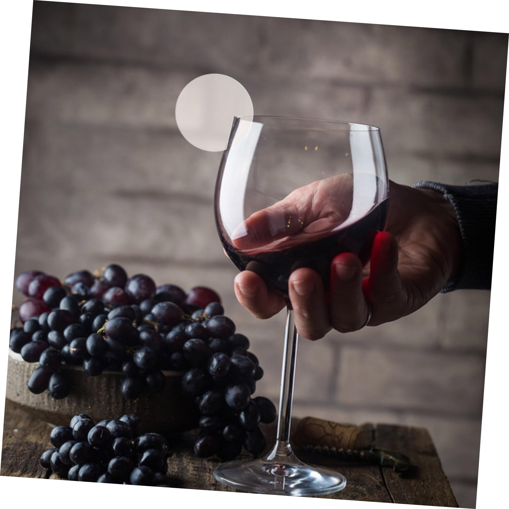Étiquettes Acryliques Rondes Marqueurs de Boissons Décoratifs 60pcs pour Verres à Vin pour Mariages et Tables à Dîner